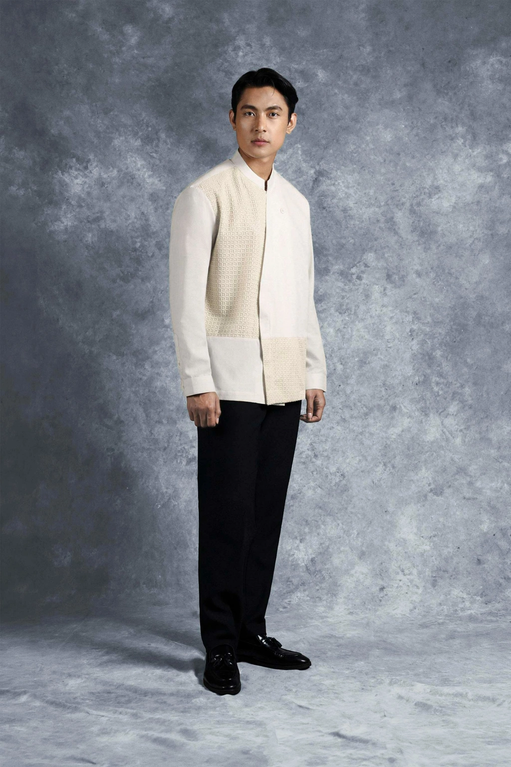 Kemeja Elok Beskap Lengan Panjang Puspa - Gambar 2