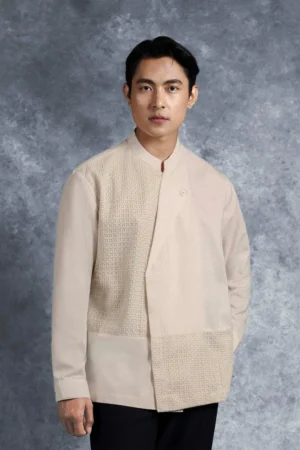 Kemeja Elok Beskap Lengan Panjang Palem