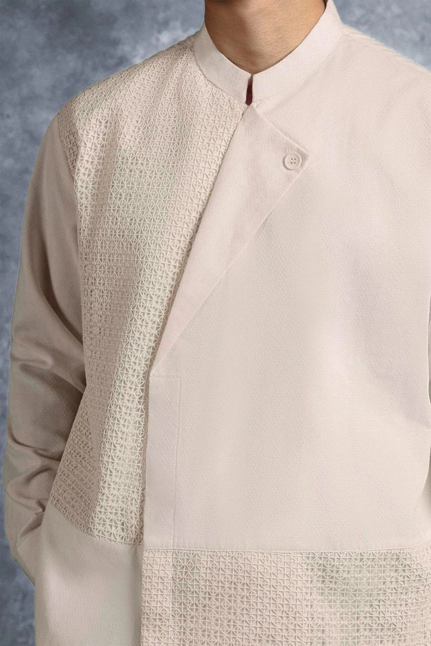 Kemeja Elok Beskap Lengan Panjang Palem - Gambar 4