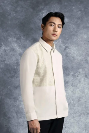 Kemeja Elok Brokat Lengan Panjang Puspa