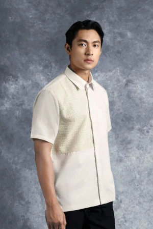 Kemeja Elok Brokat Lengan Pendek Puspa