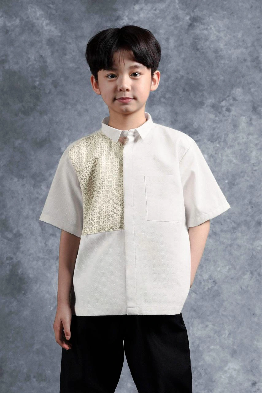 Kemeja Anak Elok Brokat Puspa