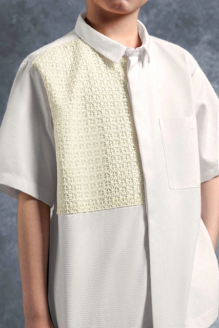 Kemeja Anak Elok Brokat Puspa - Gambar 3