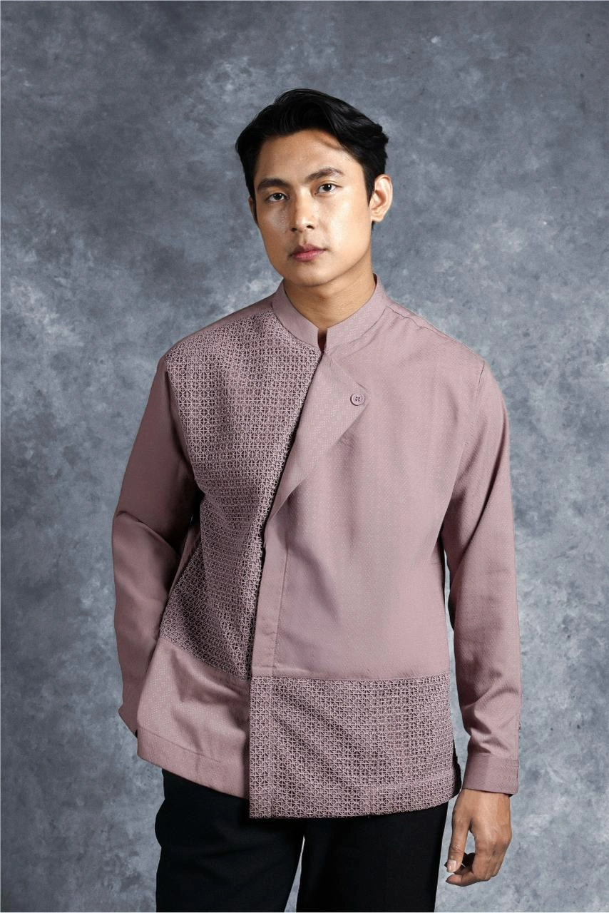 Kemeja Elok Beskap Lengan Panjang Kusuma