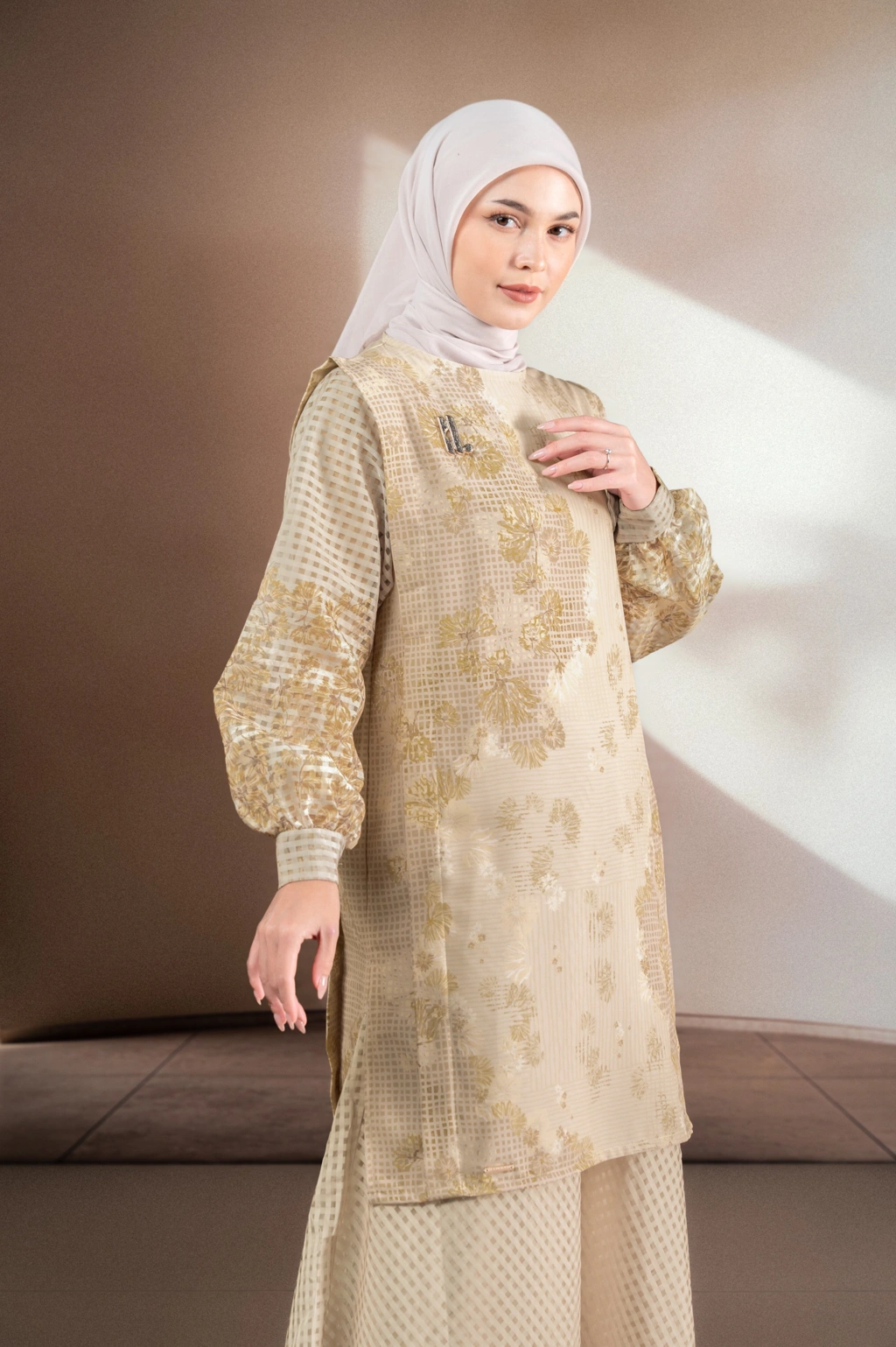 TUNIK BERMOTIF ELOK PALEM