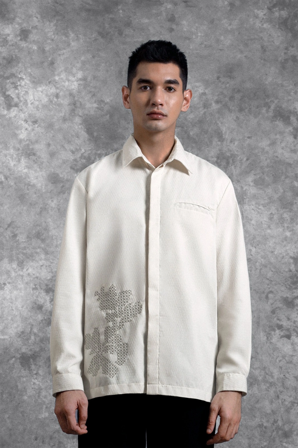 Kemeja Bordir Renjana Lengan Panjang Binar